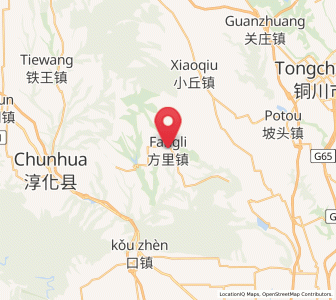 Map of Fangli, Shaanxi