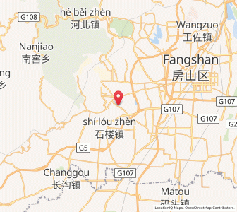Map of Fangshan, Beijing