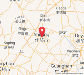 Map of Fangting, Sichuan