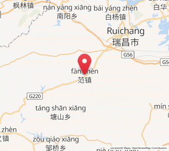 Map of Fanzhen, Jiangxi