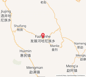 Map of Fazhanhe, Yunnan
