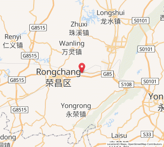 Map of Fenggao, Chongqing