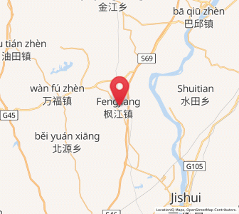 Map of Fengjiang, Jiangxi