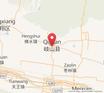 Map of Fengming, Shaanxi