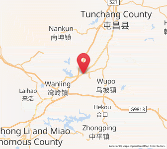 Map of Fengmu, Hainan