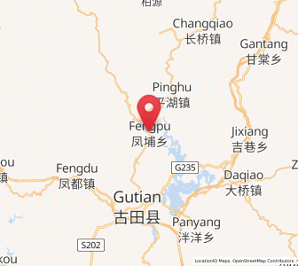Map of Fengpu, Fujian