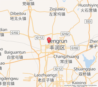 Map of Fengrun, Hebei
