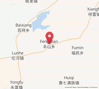 Map of Fengshan, Heilongjiang