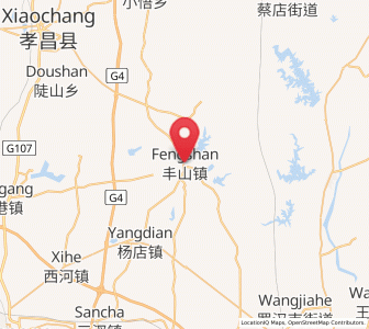 Map of Fengshan, Hubei