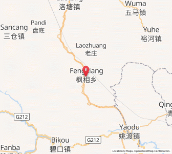 Map of Fengxiang, Gansu
