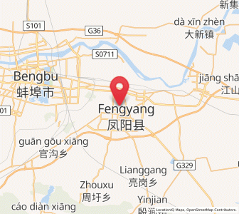 Map of Fengyang Fuchengzhen, Anhui