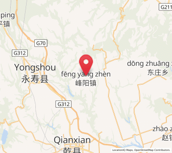 Map of Fengyang, Shaanxi