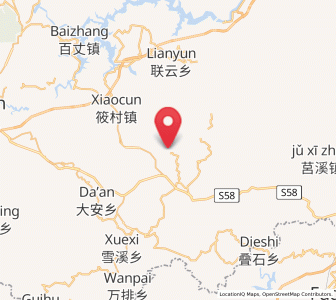 Map of Fengyang, Zhejiang