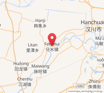 Map of Fenshui, Hubei