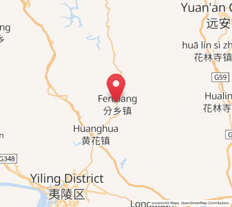 Map of Fenxiang, Hubei