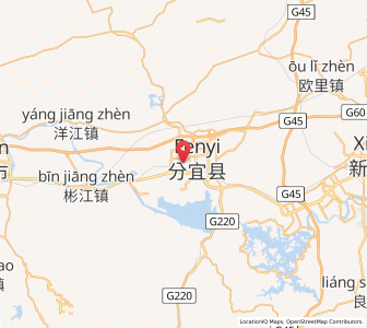 Map of Fenyi, Jiangxi