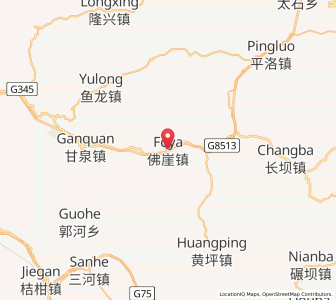 Map of Foya, Gansu