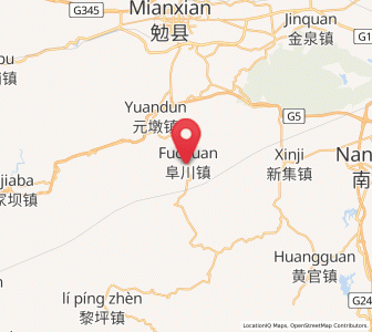 Map of Fuchuan, Shaanxi