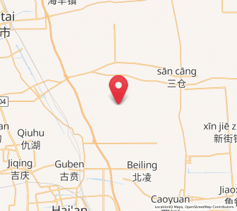 Map of Fudong, Jiangsu