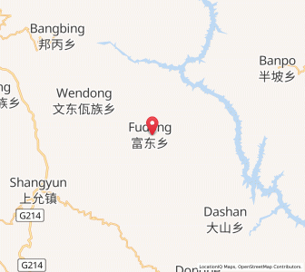 Map of Fudong, Yunnan