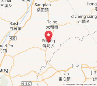 Map of Fufang, Jiangxi
