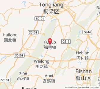 Map of Fuguo, Chongqing