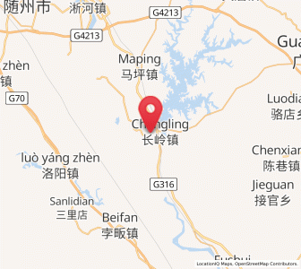 Map of Fuhe, Hubei