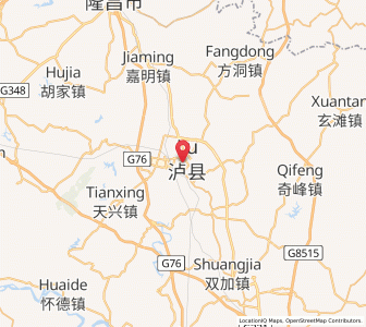 Map of Fuji, Sichuan