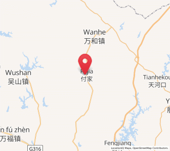Map of Fujia, Hubei