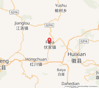 Map of Fujia, Gansu