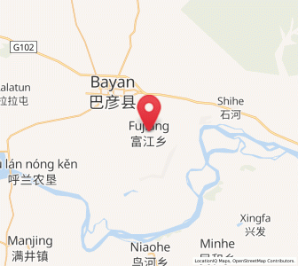 Map of Fujiang, Heilongjiang