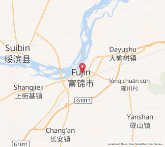 Map of Fujin, Heilongjiang