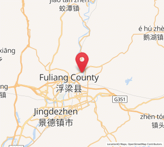 Map of Fuliang, Jiangxi