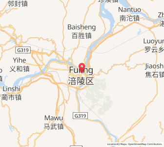 Map of Fuling, Chongqing