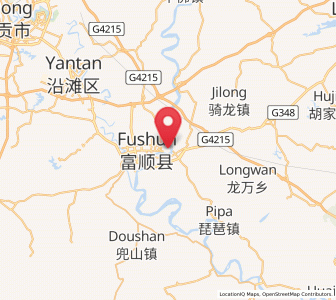 Map of Fushi, Sichuan