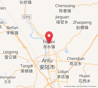 Map of Fushui, Hubei