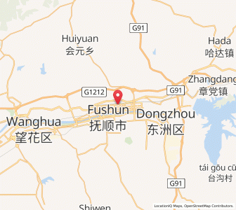 Map of Fushun, Liaoning