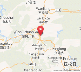 Map of Fusong, Jilin