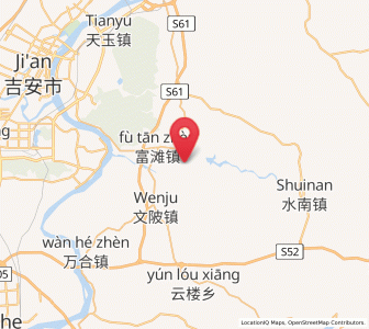 Map of Futan, Jiangxi