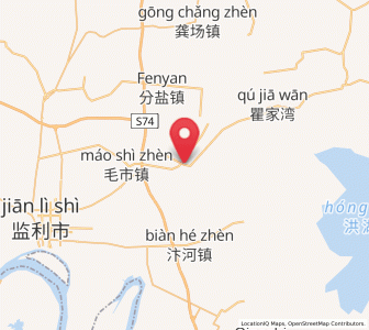 Map of Futiansi, Hubei