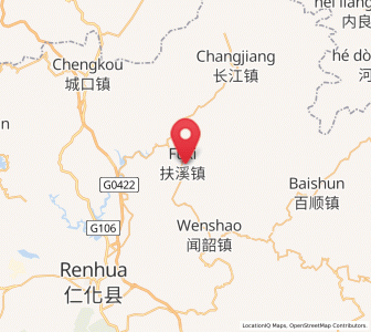 Map of Fuxi, Guangdong