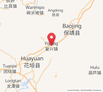 Map of Fuxing, Hunan