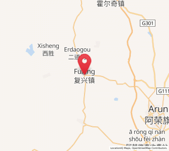 Map of Fuxing, Inner Mongolia