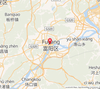 Map of Fuyang, Zhejiang