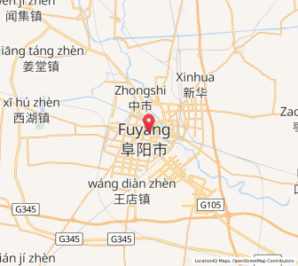 Map of Fuyang, Anhui