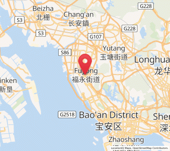 Map of Fuyong, Guangdong