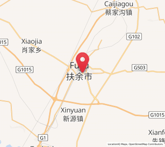 Map of Fuyu, Jilin