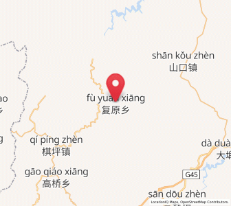 Map of Fuyuan, Jiangxi