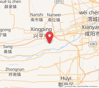 Map of Fuzhai, Shaanxi