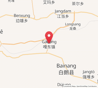 Map of Gadong, Tibet